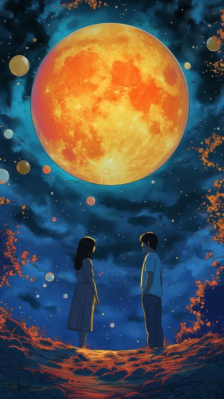 Love Couple Art Wallpaper