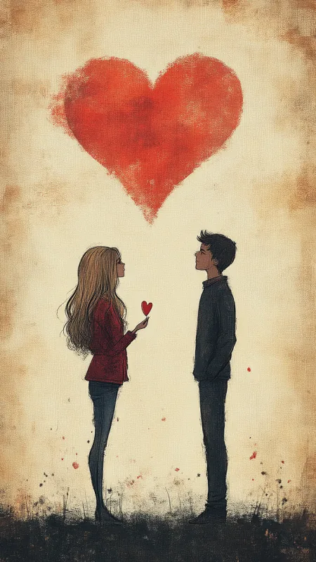 Love Couple Art HD Wallpaper