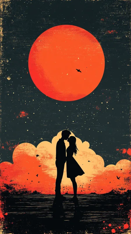 Love Couple Art Wallpaper