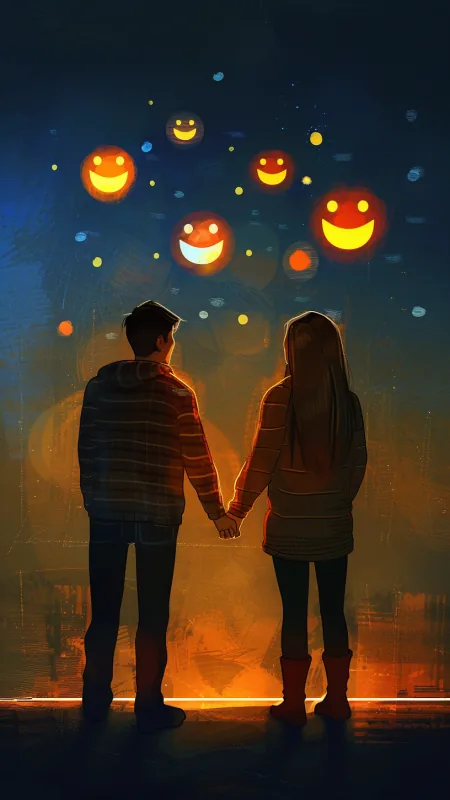 Love Couple Art Wallpaper