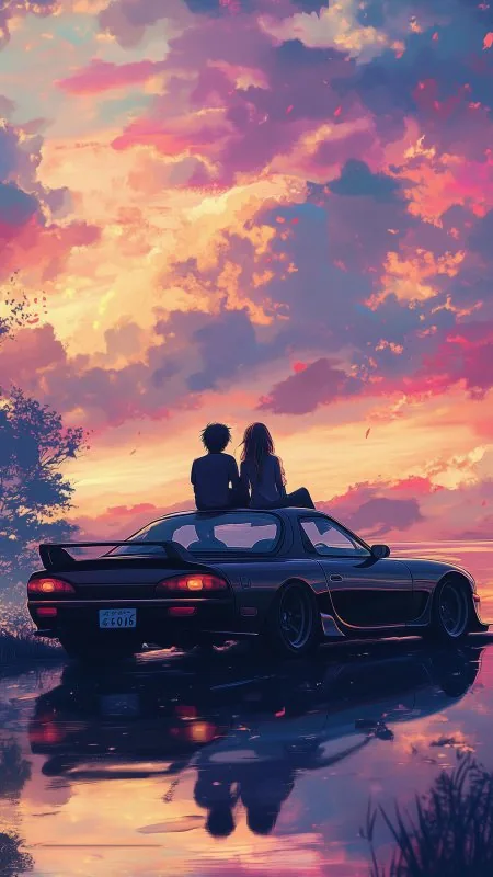 Couple Car HD Love Wallpaper