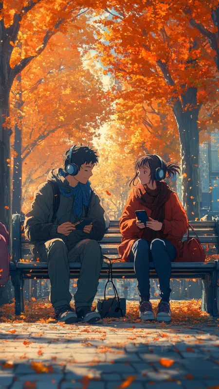 Couple Listening Music HD Love Wallpaper