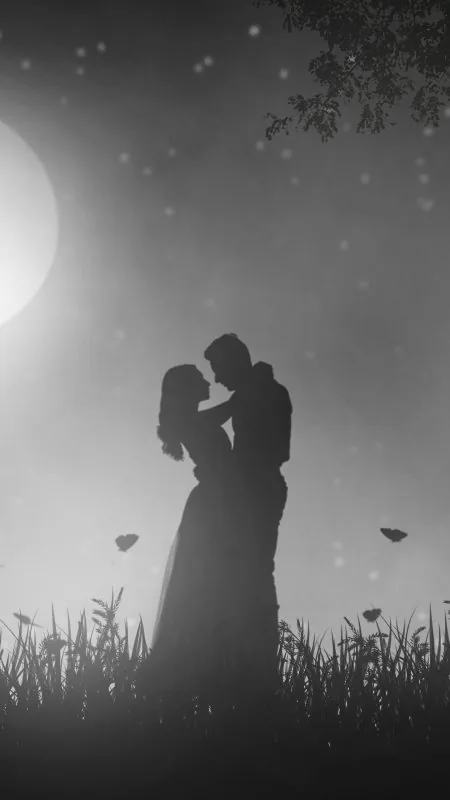 Couple Moon Meetup Love Wallpaper