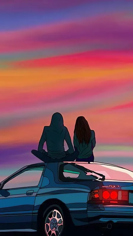Couple On Car HD Love Wallpaper