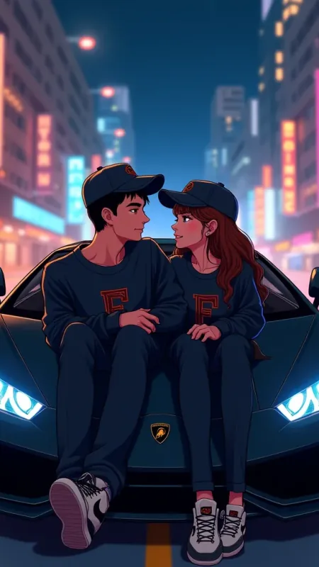 Couple With Car HD Love Wallpaper
