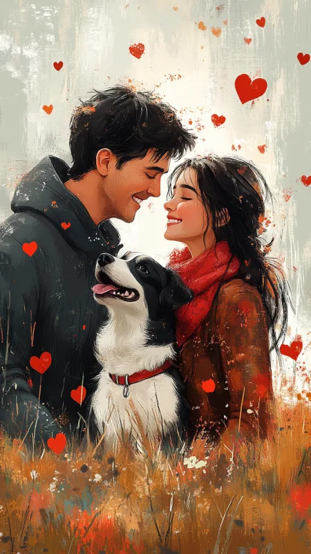 Cute Love Art Wallpaper