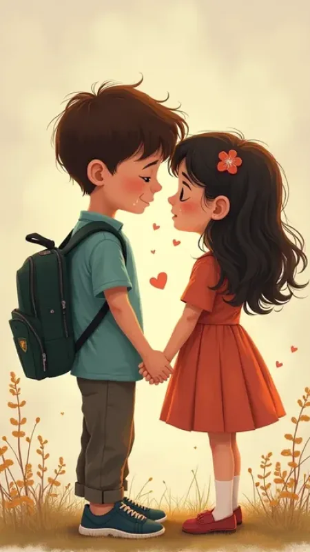 Cute Love Couple Phone Wallpaper