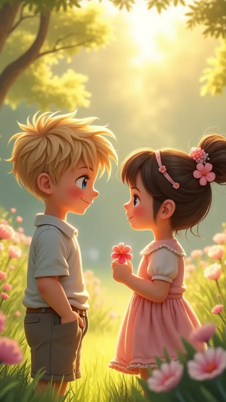 Cute Love Couple Phone Wallpaper