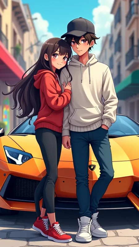 Cute Love Couple Wallpaper