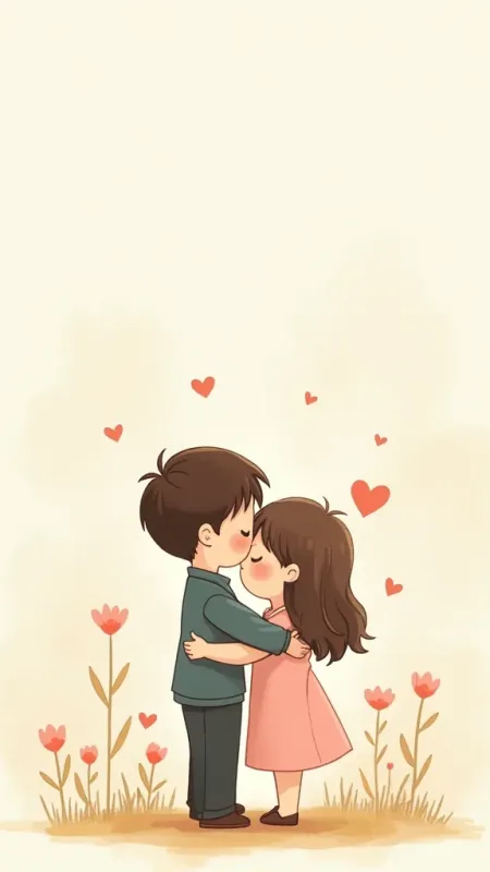 Cute Love Couple HD Wallpaper