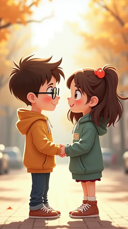 Cute Love Couple Phone Wallpaper