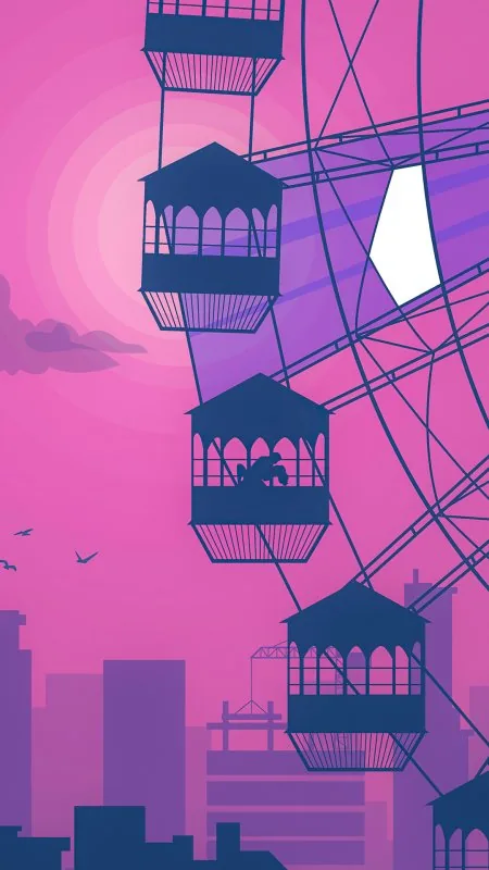 Ferris Wheel Evening Romance HD Love Wallpaper