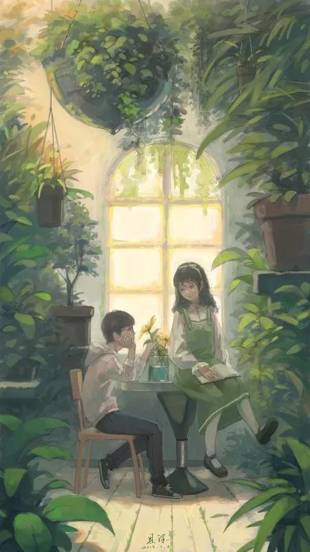 Greenhouse Cafe Companions Love Wallpaper