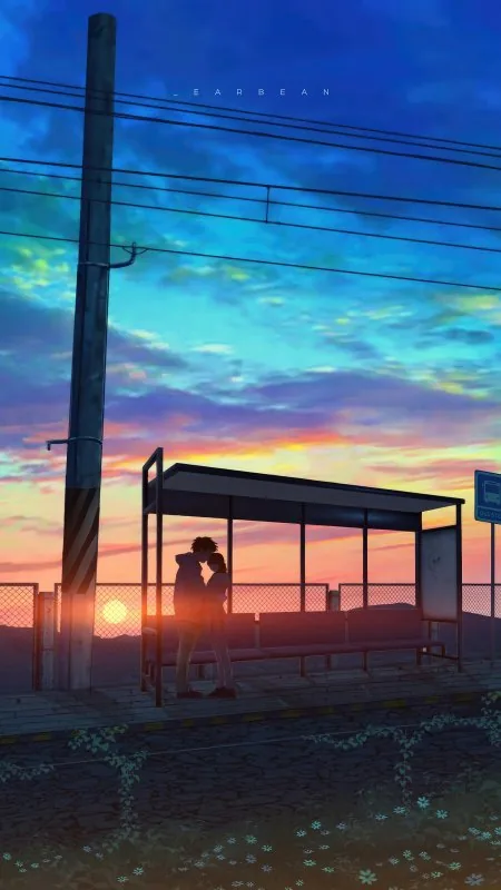Journey To Love Bus Stop Phone Wallpaper