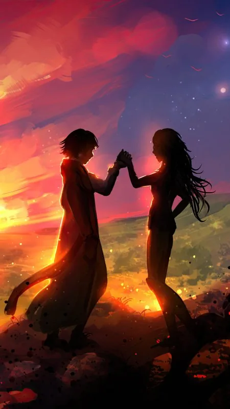 Love Meetings Above The Horizon Wallpaper