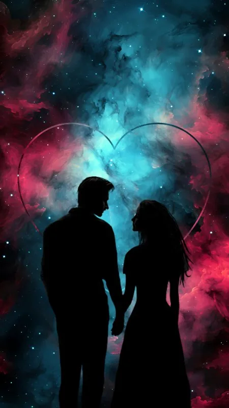 Nebula Heart Lovers Love Wallpaper