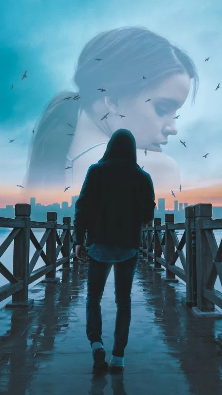 Pier Walk Memory Portrait Love Wallpaper