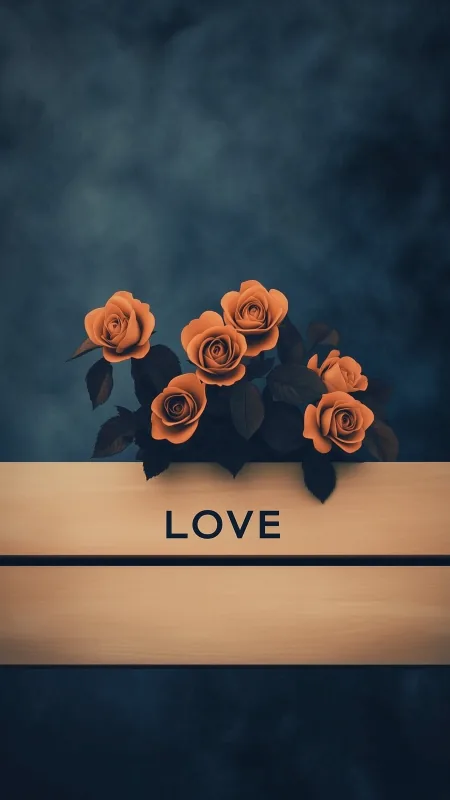 Pink Roses With The Word Love Wallpaper