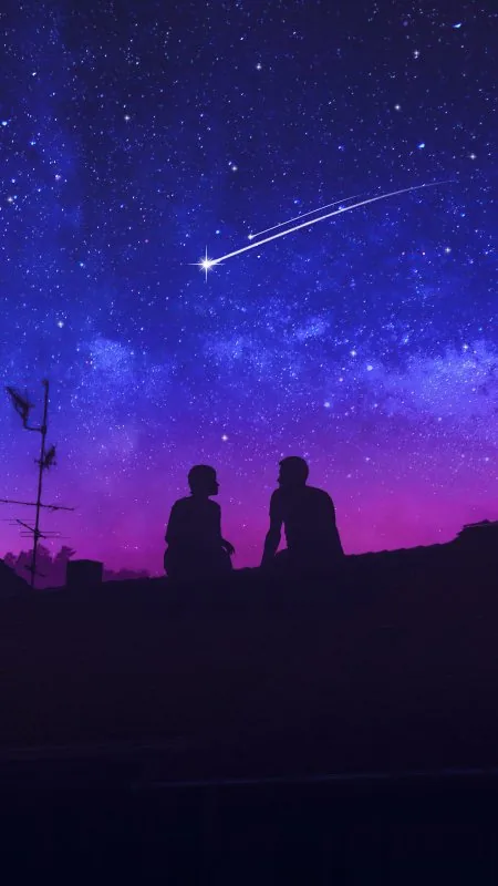 Silhouette Couple Love Phone Wallpaper