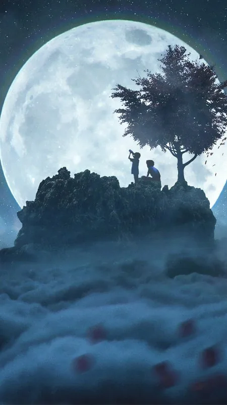 Talking To The Moon HD Love Wallpaper