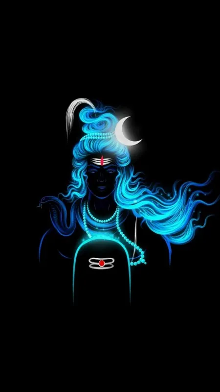 Blue Flame Hair Shiva Mahadev Wallpaper