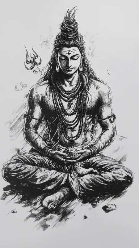 Mahadev Lord Shiva Art Wallpaper