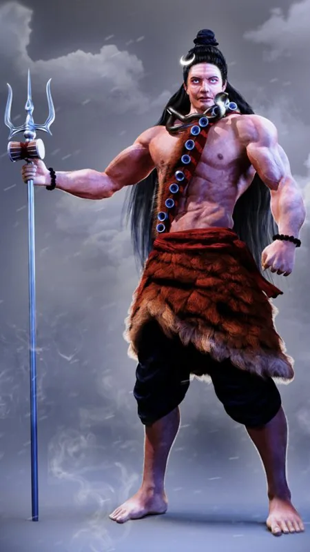 Mighty Shiva Silver Trident Mahadev Wallpaper