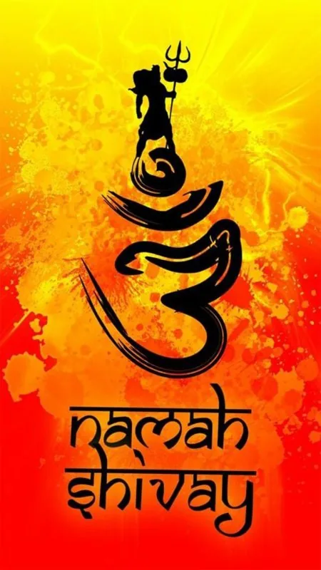 Namah Shivay Om Calligraphy Mahadev Wallpaper