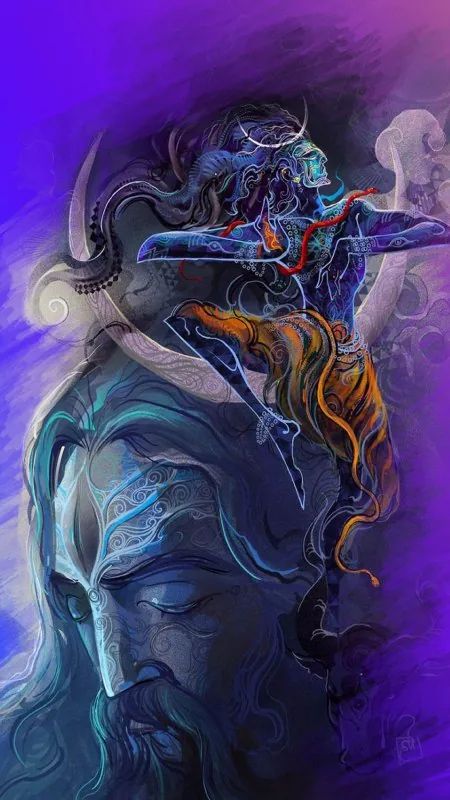 Psychedelic Dancing Shiva Art Mahadev Wallpaper