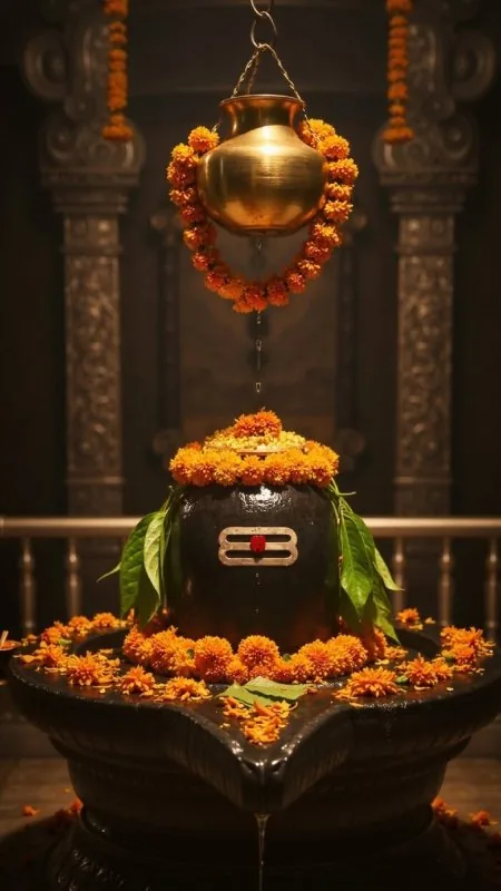 Mahadev Shivalingam Spring Stone Wallpaper