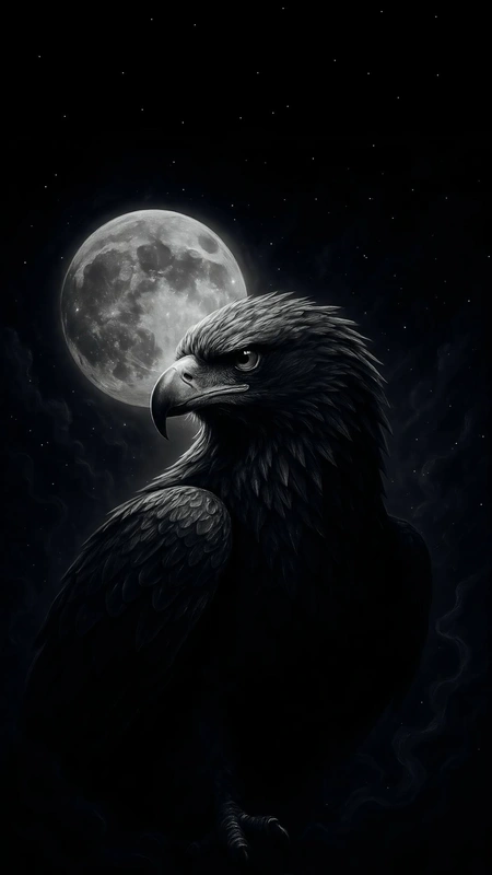 Moonlight Eagle Wallpaper