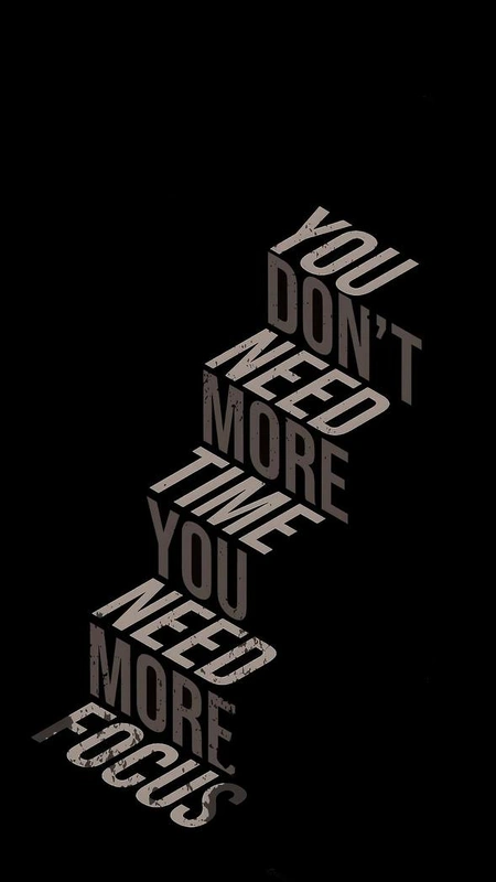 More Focus Typography Wallpaper