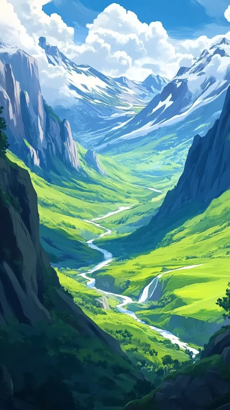 Nature A Fantasy Landscape Wallpaper