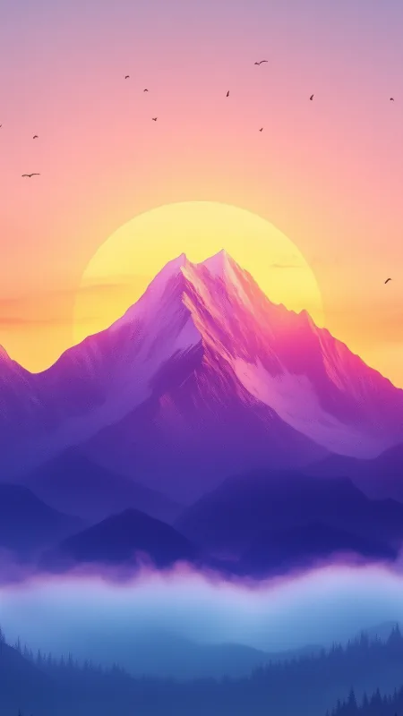 Abstract Mountain Landscape HD Nature Wallpaper