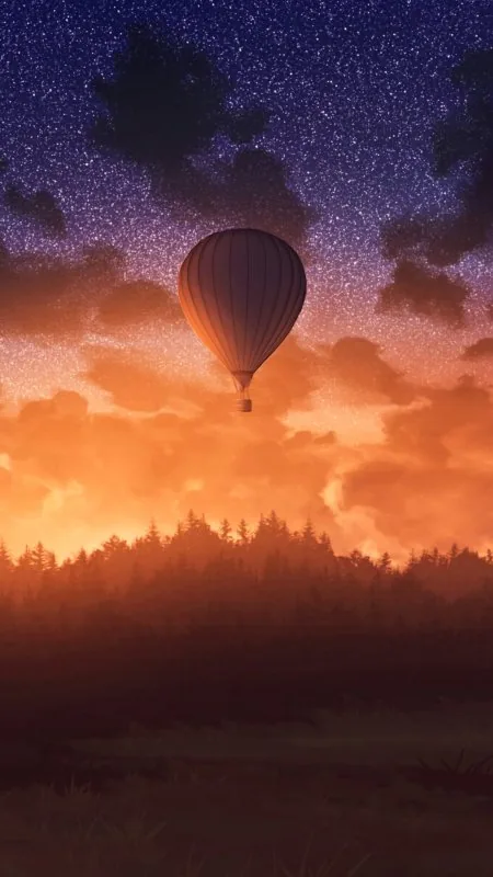 Air Balloons Sunrise Sky Forest HD Nature Wallpaper