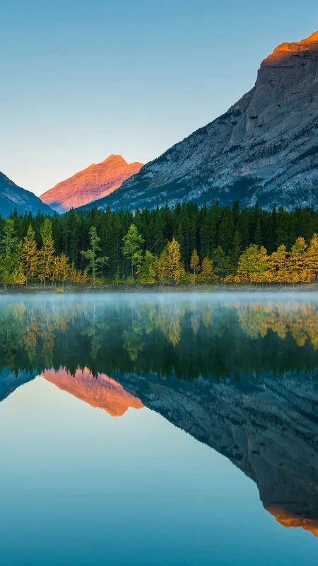 Autumn Lake Alpine Reflection Nature Wallpaper