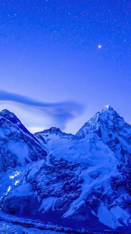 Base Camp Lights Mount Everest HD Nature Wallpaper