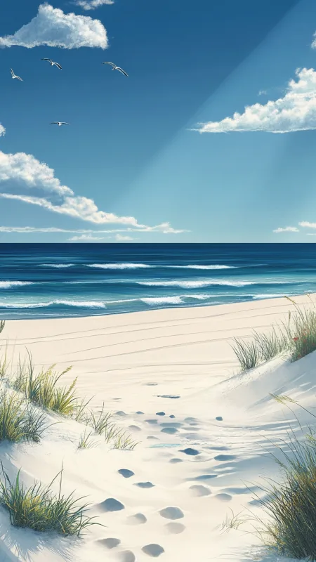 Beach Art Nature Wallpaper