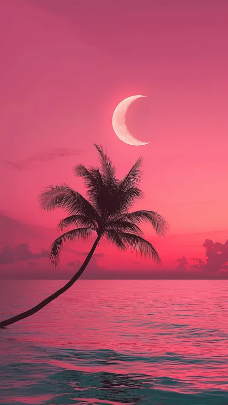 Beach Coconut Nature Minimal HD Wallpaper