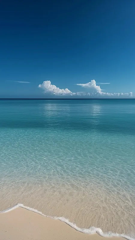 Beautiful Beach Blue Sky And Sea Water Nature Wallpaper