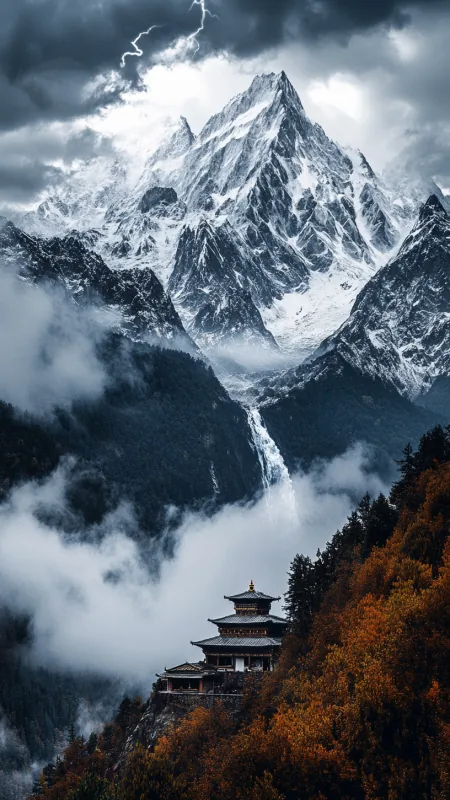 Beautiful Mountains With Snow Nature Wallpaper