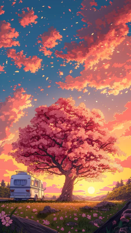 Beautiful Pink Tree Nature Wallpaper