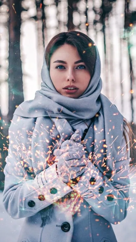 Blue Eyes Cold Winter Nature Wallpaper
