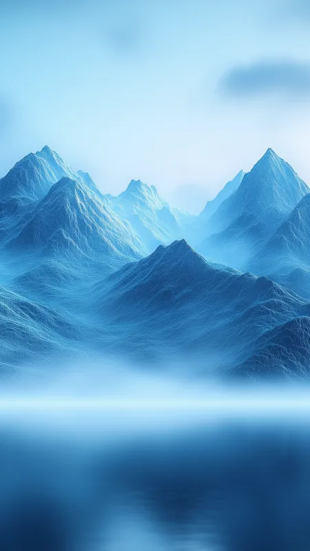 Blue Mountainous Landscape Nature Wallpaper