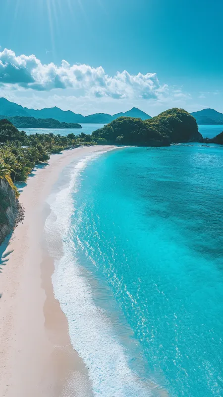 Blue Water And White Sandy Beaches Nature Wallpaper