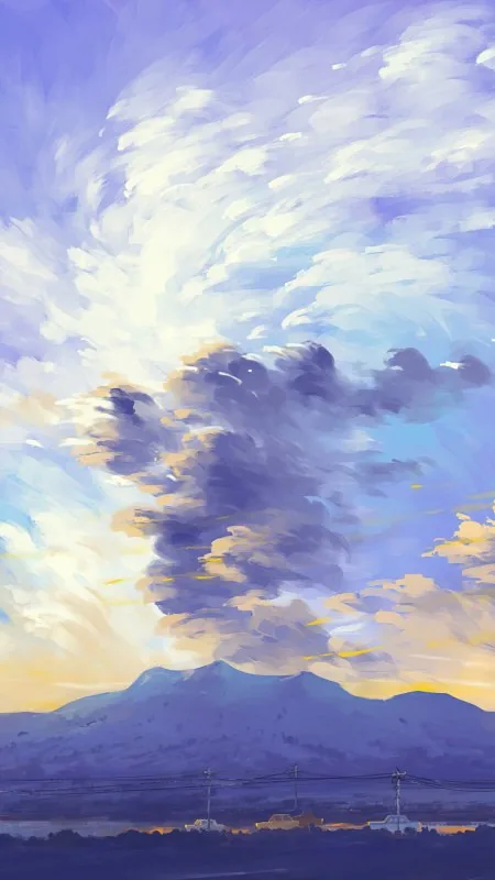 Nature Clouds Over Mountain Wallpaper