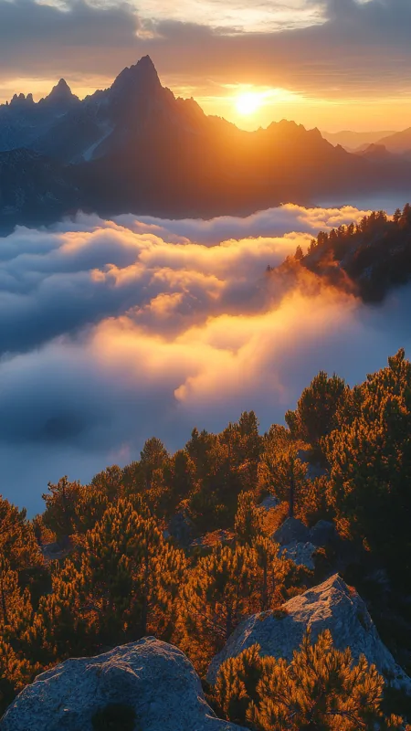 Nature Cloudy Mountain Wallpaper
