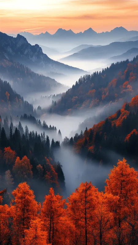 Continuous Mountain Nature Wallpaper