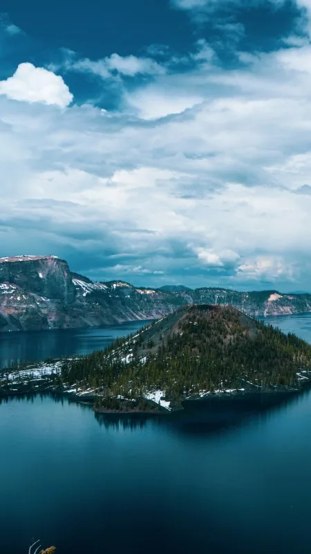 Crater Lake In Oregon Nature Wallpaper
