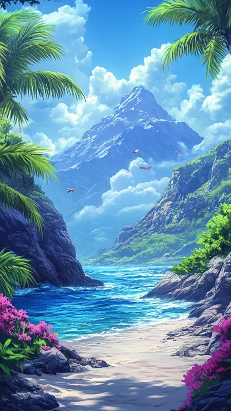 Cute Cartoon Style Sea World HD Nature Wallpaper